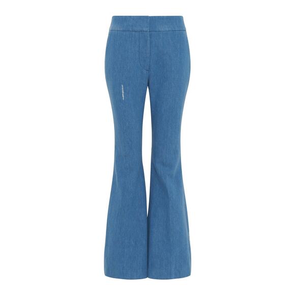 Gabriela Hearst Marsh Flare Pant in Blue Denim 42 US 6 - Picture 5 of 6